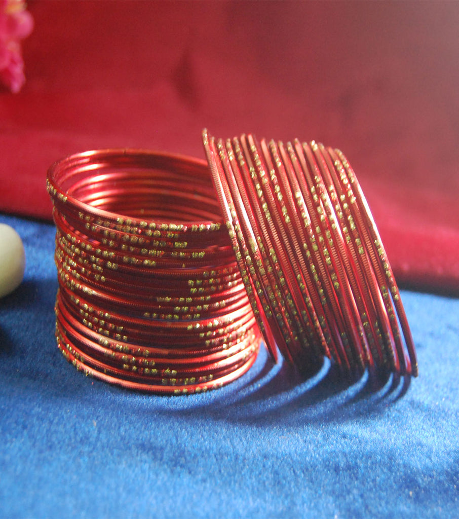 Metal bangles with full work set of 36