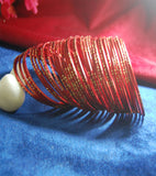 Metal bangles with full work set of 36