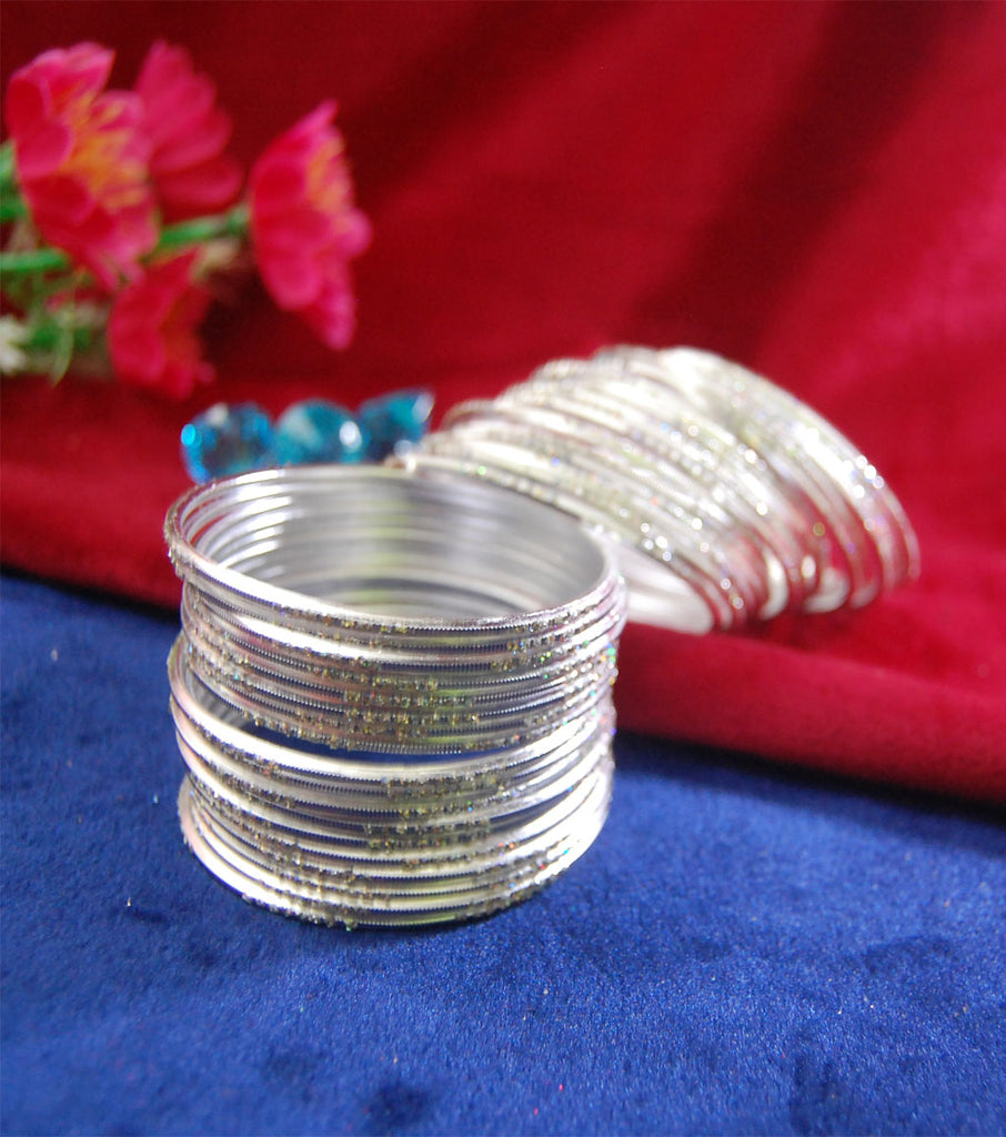 Metal bangles with full work set of 36