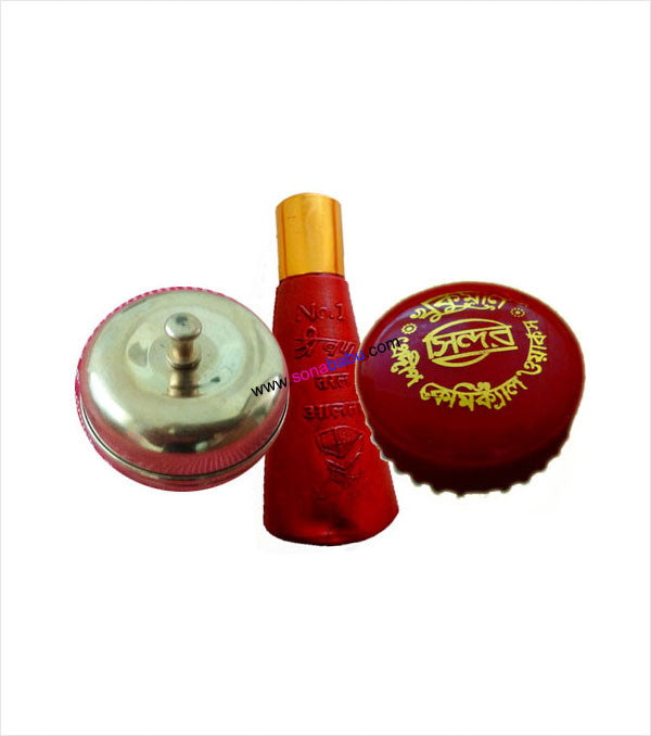 Bengali Sindoor Alta and Golden Sindoor Kiya Combo Set