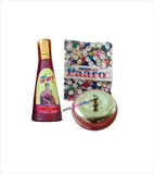 Red Alta Multi Colour Bindi Box and Golden Sindoor Kiya Combo Set