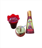 Red Sindoor Red Alta and Golden Sindoor Kiya Combo Set