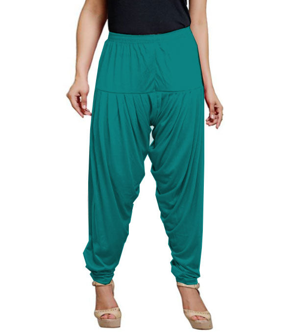 Teal viscose solid patiala