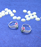 Silver Toe Rings with beautiful nag and colour