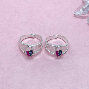 Silver Toe Rings with stones and beautiful design