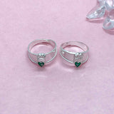 Silver Toe Rings with stones and beautiful design