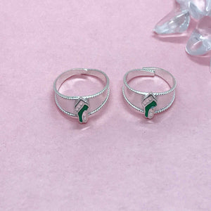 Silver Toe Rings with stones and beautiful design