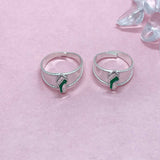 Silver Toe Rings with stones and beautiful design