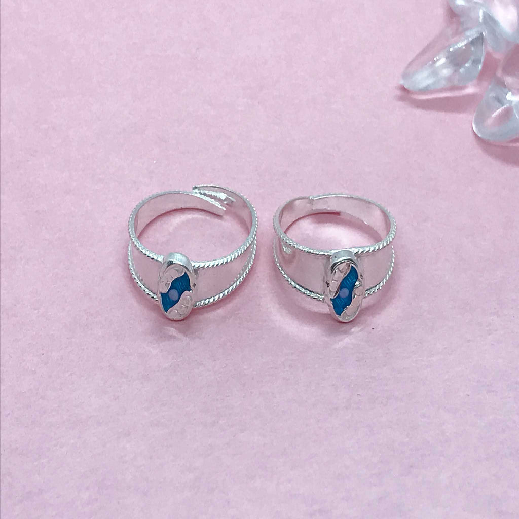 Silver Toe Rings with stones and beautiful design