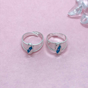 Silver Toe Rings with stones and beautiful design