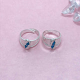 Silver Toe Rings with stones and beautiful design