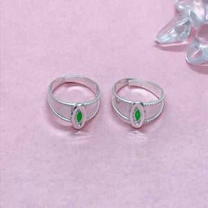 Silver Toe Rings with stones and beautiful design