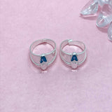 Silver Toe Rings with stones and beautiful design